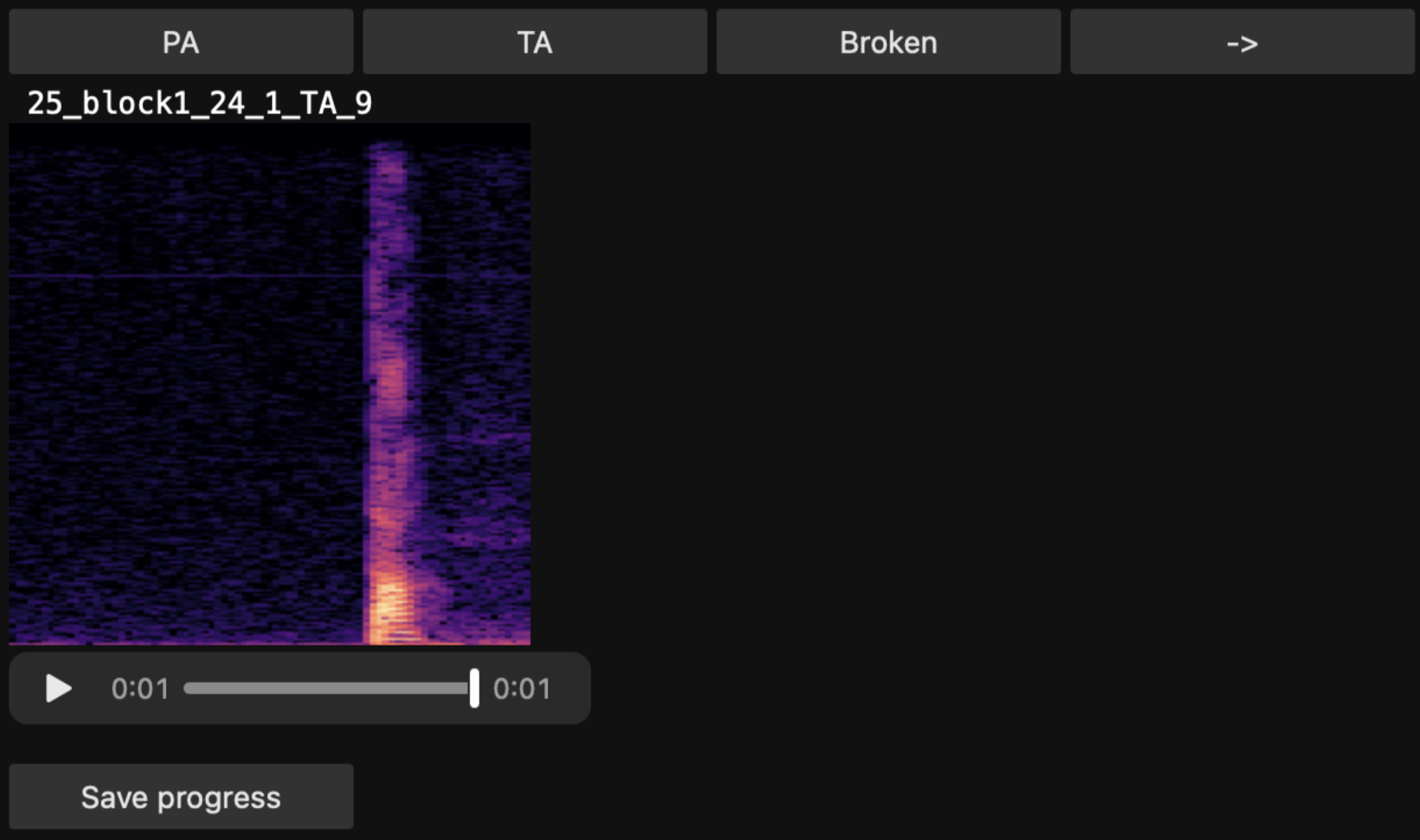 Labeling widget interface